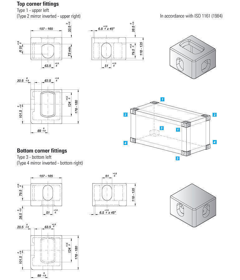 Container Twist Lock Corner Casting Top Left Side eBay