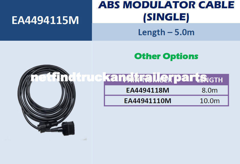 ABS Modulator Cable (Single) 5 metre Truck Trailer TQA