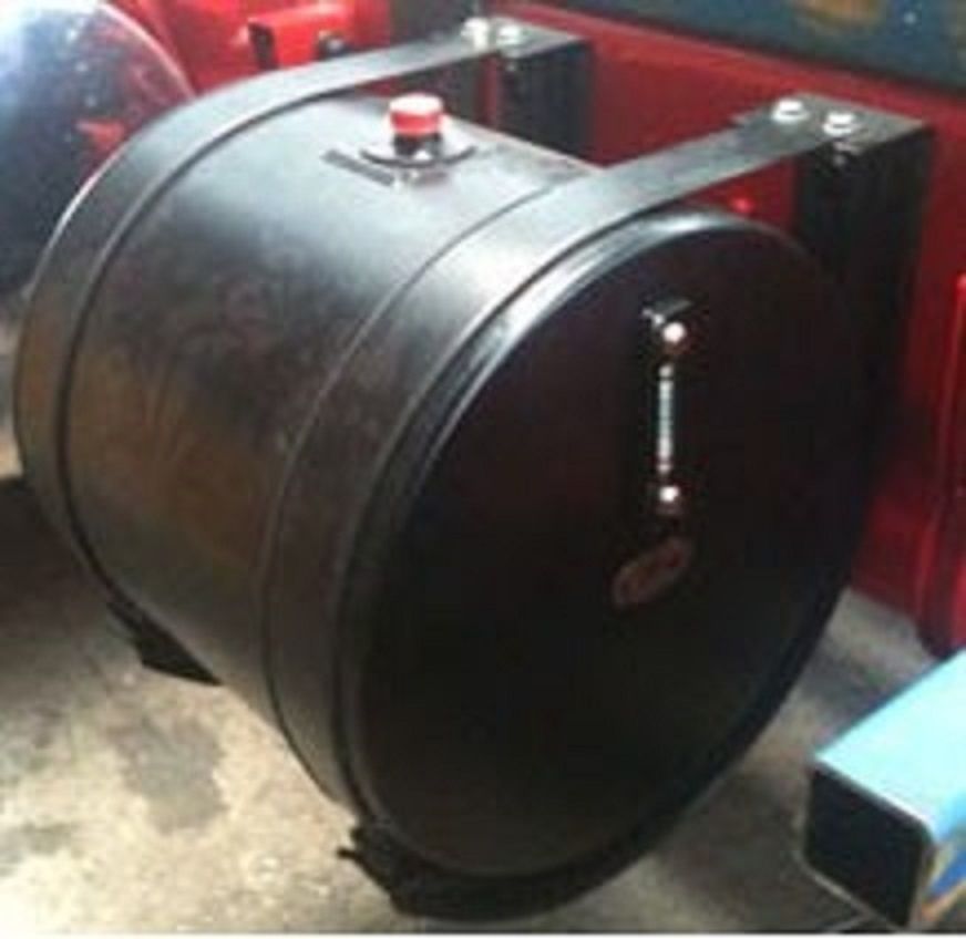 Hydraulic Oil Tank Truck 120 Litre Round Powdercoated Steel (Black