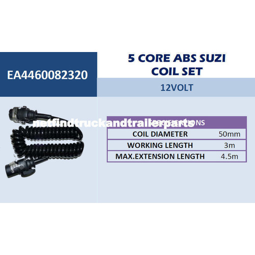ABS 5 Core Suzi Coil Set 12V (comes with plugs) Truck Trailer