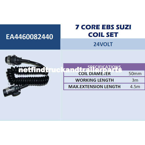 EBS 7 Core Suzi Coil Set 24V (comes with plugs) Truck Trailer