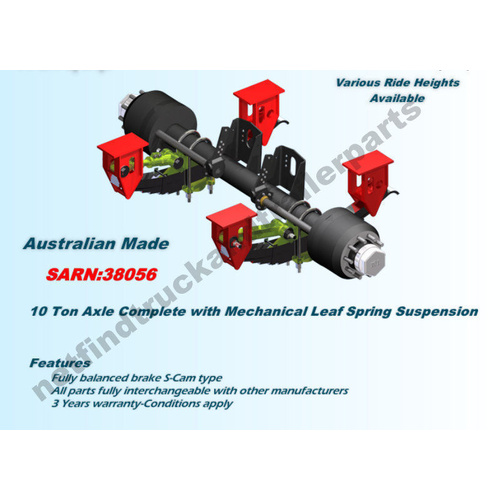 Suspension Trailer Mechanical – Underslung 10 Ton suit Single Axle Trailer (ADR)