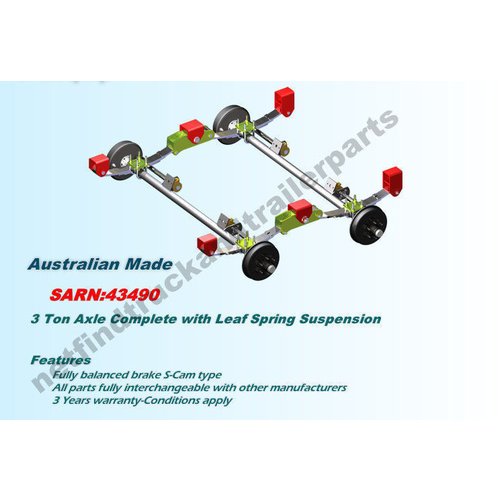 Suspension Trailer Mechanical – Overslung 3 Ton to suit Tandem Axle Trailer