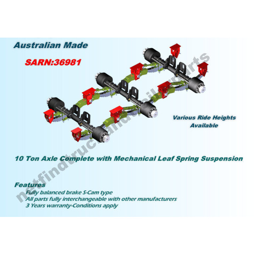 Suspension Trailer Mechanical – Underslung 10 Ton suit Tri Axle Trailer 10'1''