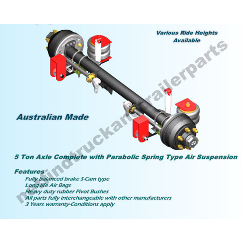 Suspension Trailer Airbag – Underslung 5 Ton to suit Single Axle Trailer (ADR)