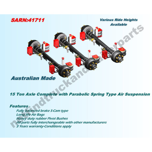 Suspension Trailer Airbag – Underslung 5 Ton to suit Tri Axle Trailer (ADR)