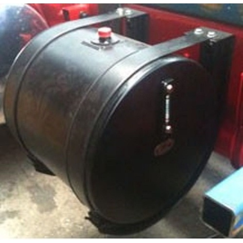 Hydraulic Oil Tank Truck 200 Litre Round Powdercoated Steel (Black) H028E