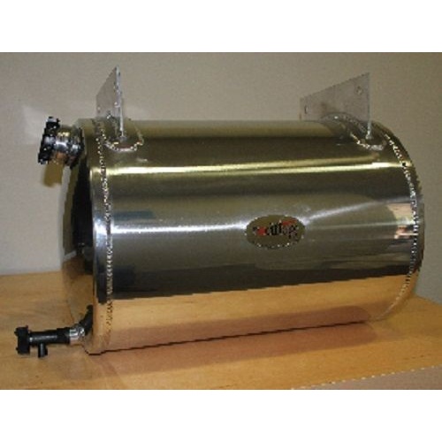 Round 50 Ltr Stainless Steel Polished Truck Water Tank with welded bracket WT026