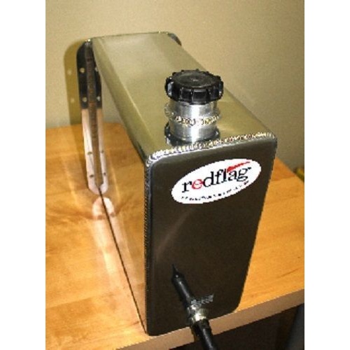 Water Tank 25 Litre Rectangular Aluminium Polished Chassis/Side Mount WT028