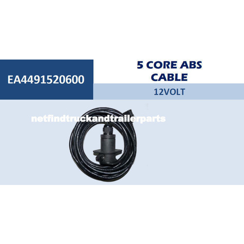ABS Cable 5 Core 12V (comes with plugs) Truck Trailer 