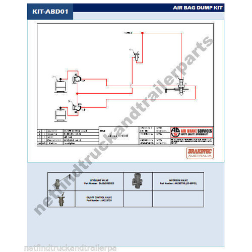 Trailer Airbag Suspension Dump Kit