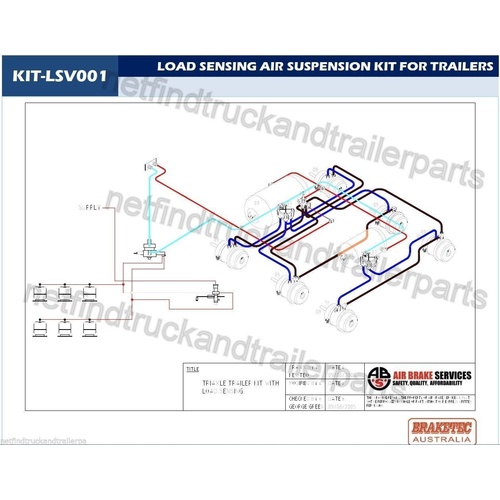 Trailer Load Sensing Kit to suit Air Suspension to suit Single Tandem & Tri-Axle