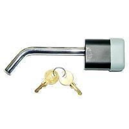 Towbar or Receiver Lock Pin 5/8 inch x 65mm Chrome With Key