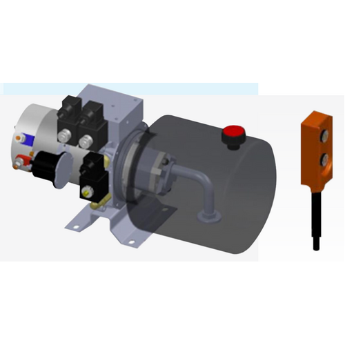 Hydraulic Powerpack 12 Volt Single Acting 12 Litre Including Pendant Control Made in Turkey