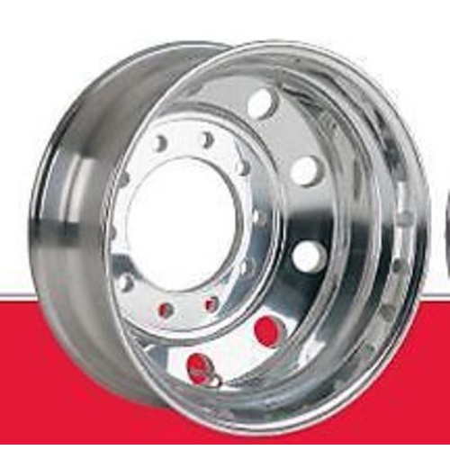 Rim Aluminium Polished 10 Stud 285mm PCD Steer "22.5x9" to suit Truck