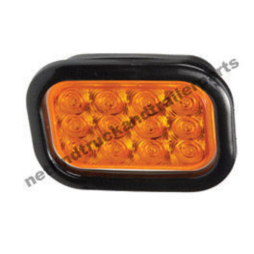 LED Lighting - LED Indicator (Amber) Rectangular Rubber Grommet Truck & Trailer 
