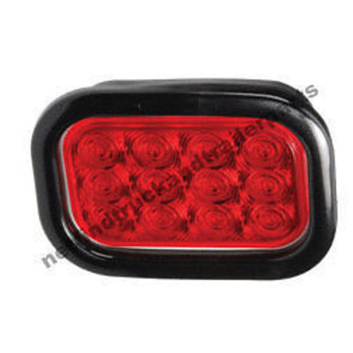 LED Lighting - LED Stop/Rear (Red) Rectangular Rubber Grommet Truck & Trailer 